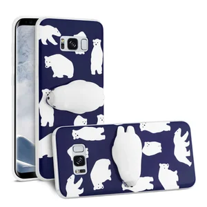 DTPU11-S8EDGEPB | Samsung 3D Soft Silicone Polar Bear Case