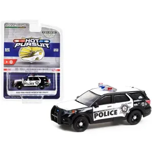 Greenlight 030256 2020 Ford Police Interceptor Utility Black And White