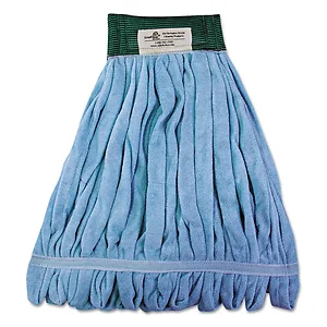 Boardwalk Medium Blue Microfiber Looped-End Wet Mop Heads -