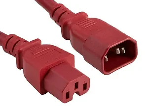 C14C15-RD-10F-ENC | Enet 10FT Red C14 to C15 Power