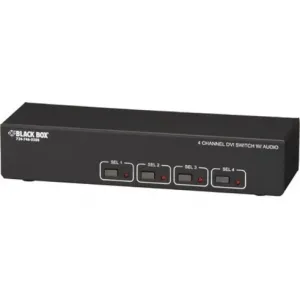 Black AC1032A-4A Dvi Switch With Audio And Serial Control