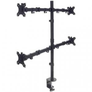 Manhattan 461566 Universal Four Monitor Mount With Double-link Swing A