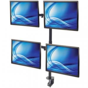 Manhattan 461566 Universal Four Monitor Mount With Double-link Swing A