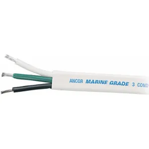 Ancor 131710 16-3 Awg Flat Triplex Cable - 100 Feet - White