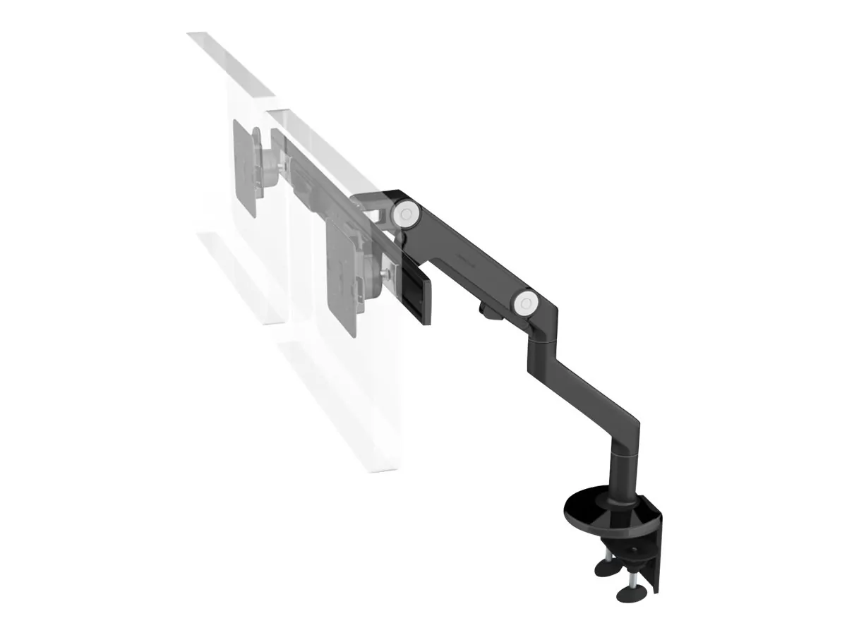 Humanscale M8CB1W-IND M8 Dual Mtr - Wide X-bar, Clamp (blk)