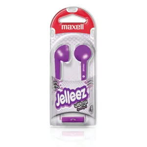 Maxell 191570 Jelm-pu Earbud W Mic           Jelleez Series Purple Ear