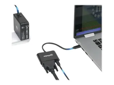 Manhattan 153423 Usb-c To Dvi Converter With Pd Port