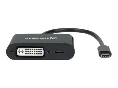 Manhattan 153423 Usb-c To Dvi Converter With Pd Port