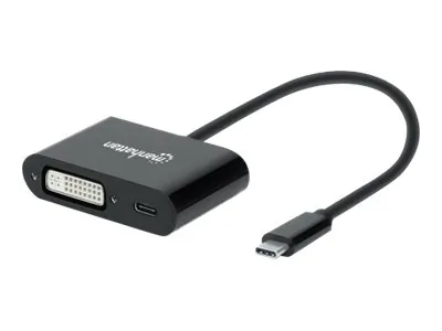 Manhattan 153423 Usb-c To Dvi Converter With Pd Port