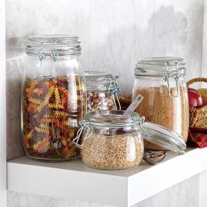 Anchor 27479L20 4 Pc. Round Glass Canister Set