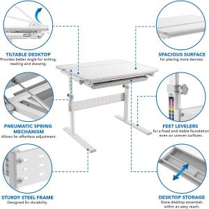 Relaunch MI-10204 Teen Height Adjustable Desk