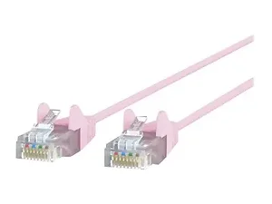 CE001B01-PNK-S | Belkin 1ft Slim Cat6 UTP Patch Cable - Pink