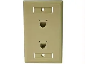 27419 | C2g Dual Port Wall Plate for CAT5E and RJ12