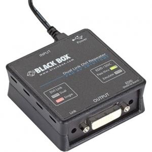 Black VR-DVI Black Box Dual Link Dvi Repeater For Extended Signals