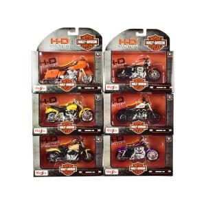 Maisto 31360-38 Harley-davidson Motorcycles 6 Piece Set Series 38 118 