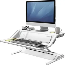 Fellowes 8080201 Lotustrade; Dx Sit-stand Workstation - White - 35 Lb 