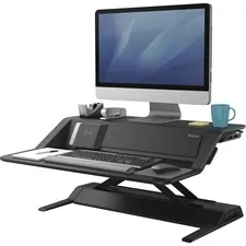 Fellowes 8080301 Lotustrade; Dx Sit-stand Workstation - Black - 35 Lb 