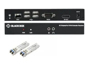 Black KVXLCF-100-SFP-BUN3 Kvm Ext Fbr Sh Dvi-i Usb 2.0