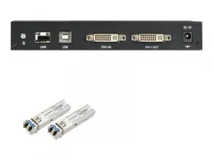 Black KVXLCF-100-SFP-BUN3 Kvm Ext Fbr Sh Dvi-i Usb 2.0