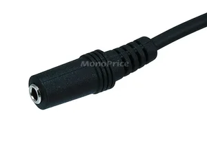 650 | Monoprice 25FT Stereo Plug/Jack M/F Cable - Black