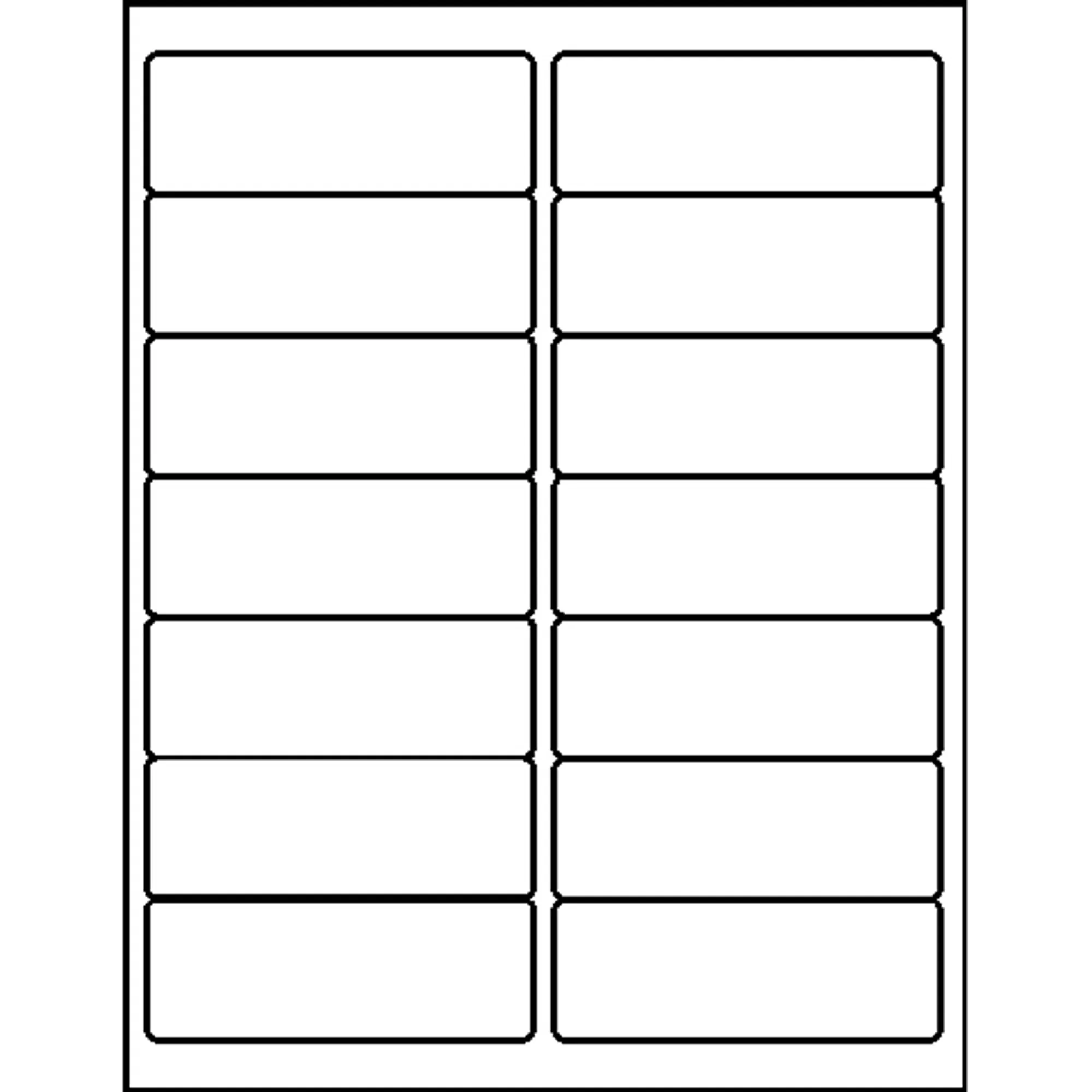 Maco ML1400 1 13 X 4 Laserinkjet White Address Labels (14 Labelssheet)