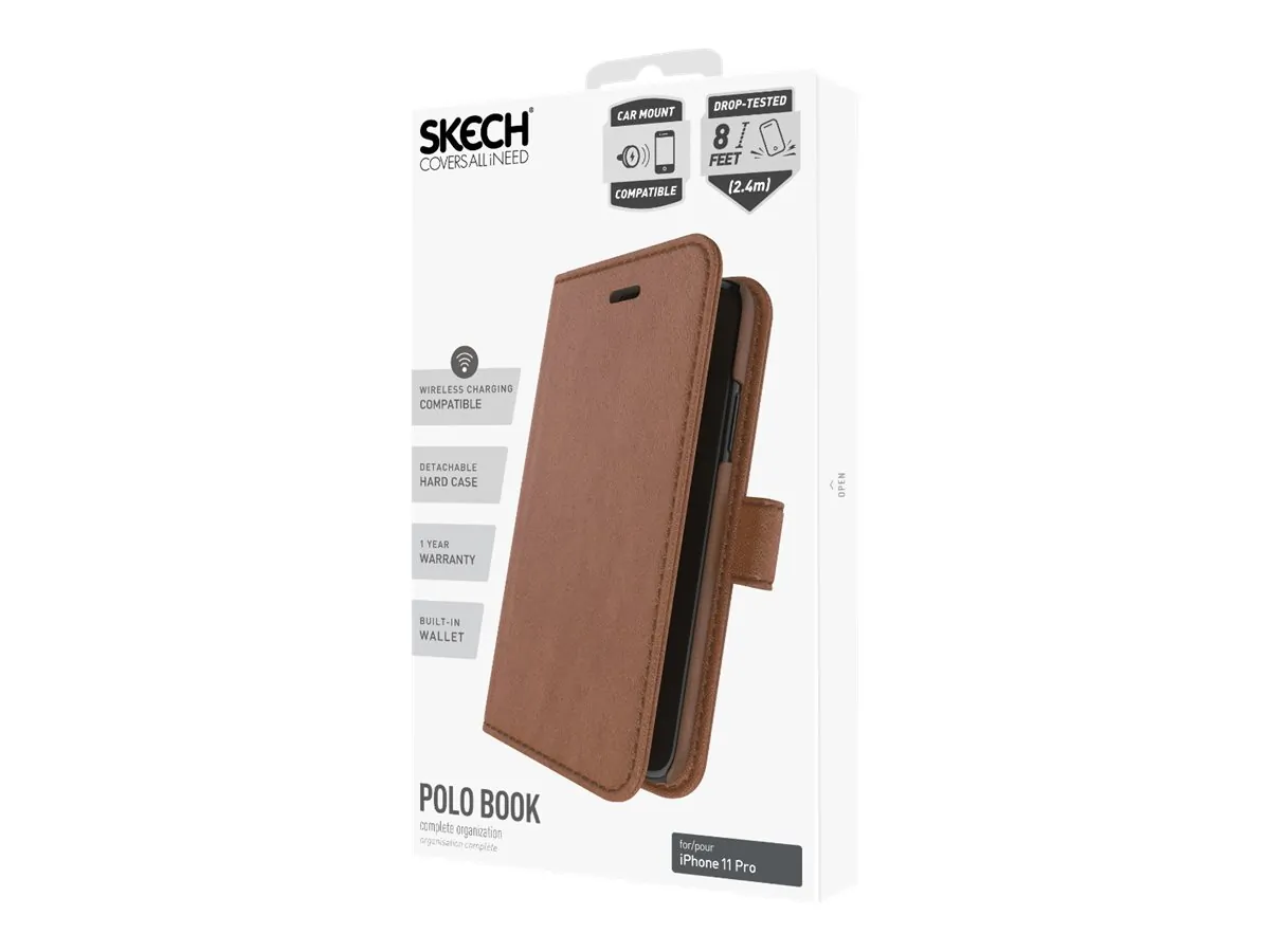 Skech SK42-PB-BRN Polo Book For Iphone 5.8in Brn