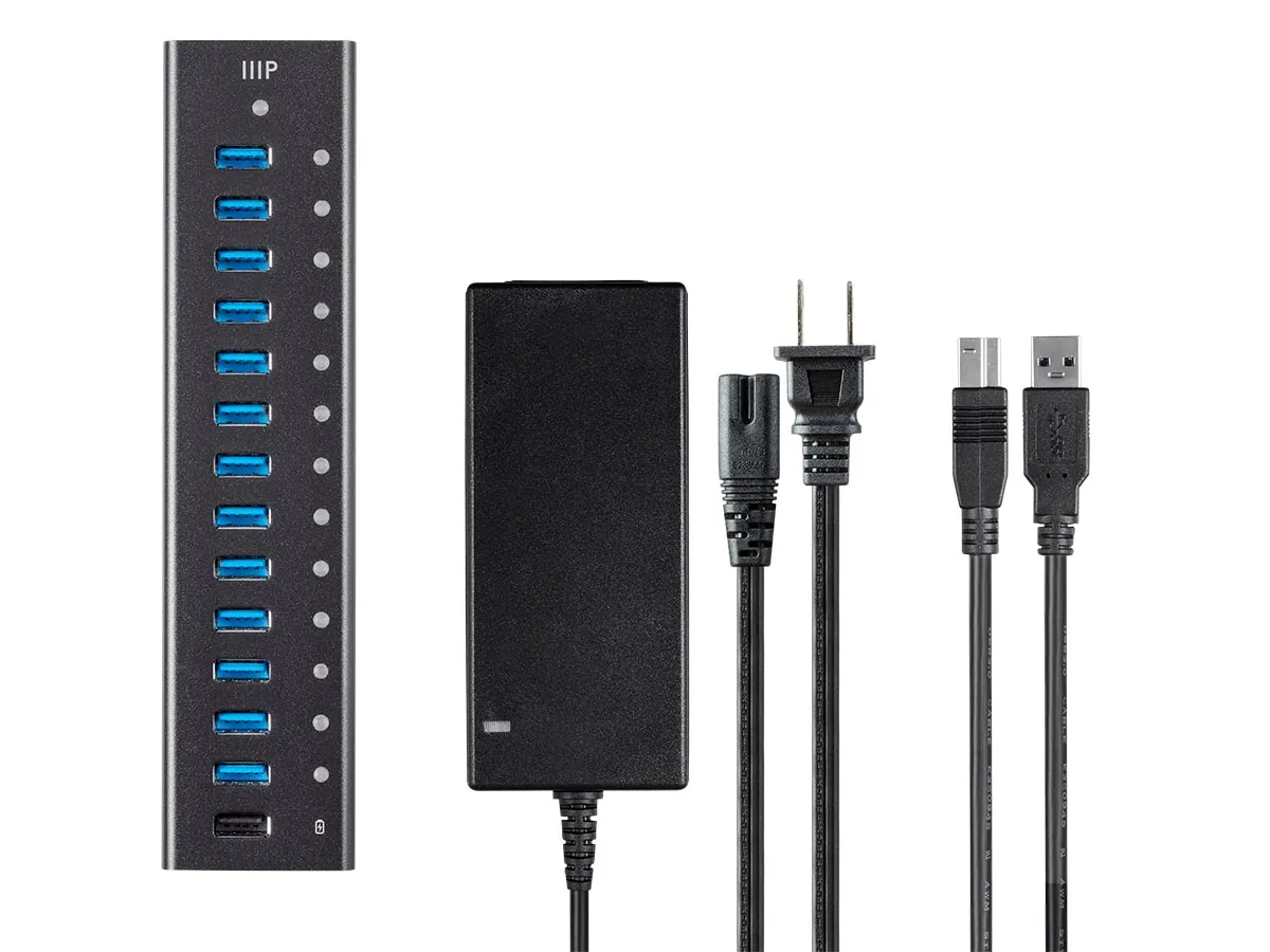 Monoprice 35914 Heavy Duty 13-port Usb 3.0 Hub_ With Ac Adapter