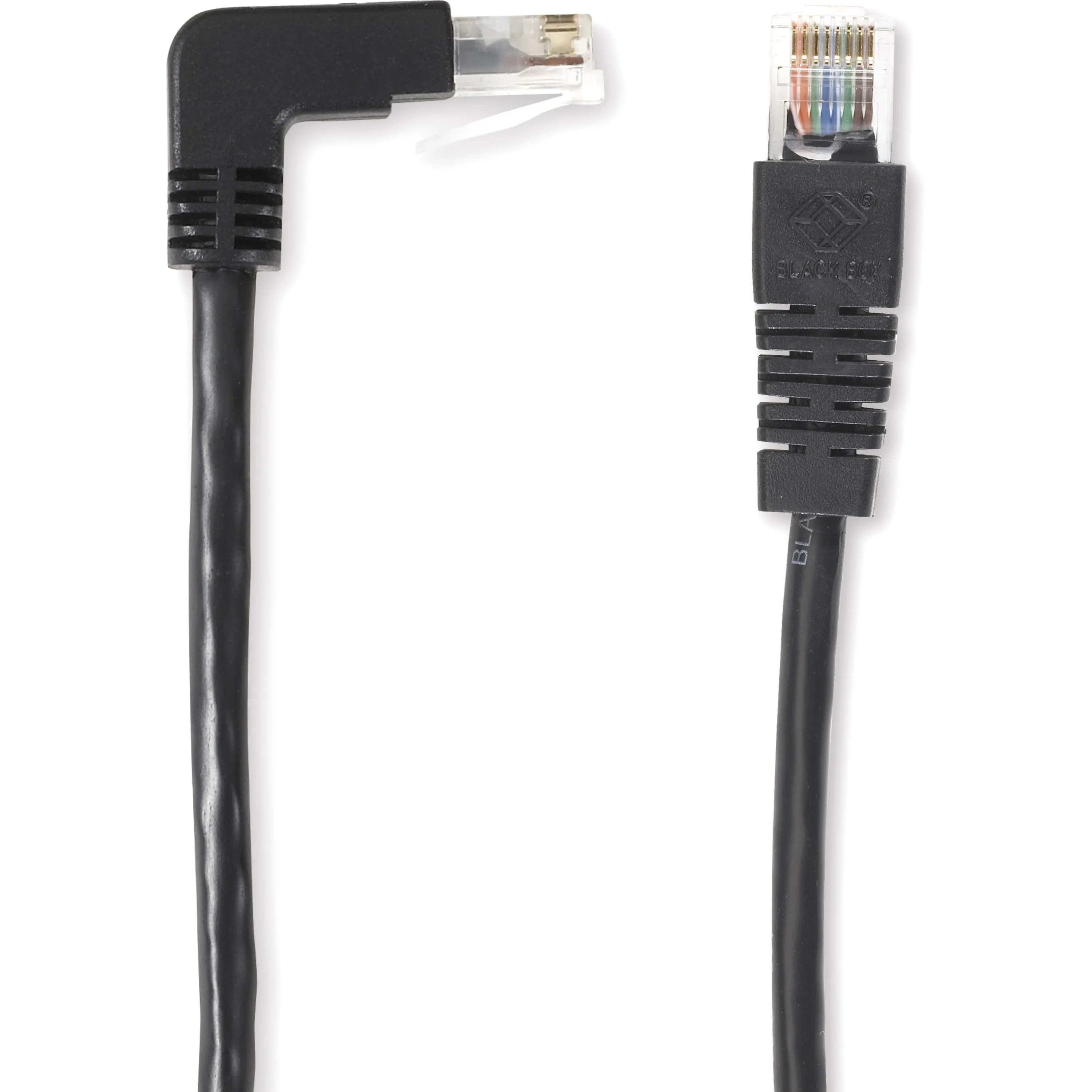 Black EVNSL27E-0001-90DS 1ft Bk Cat5e Angled Cable