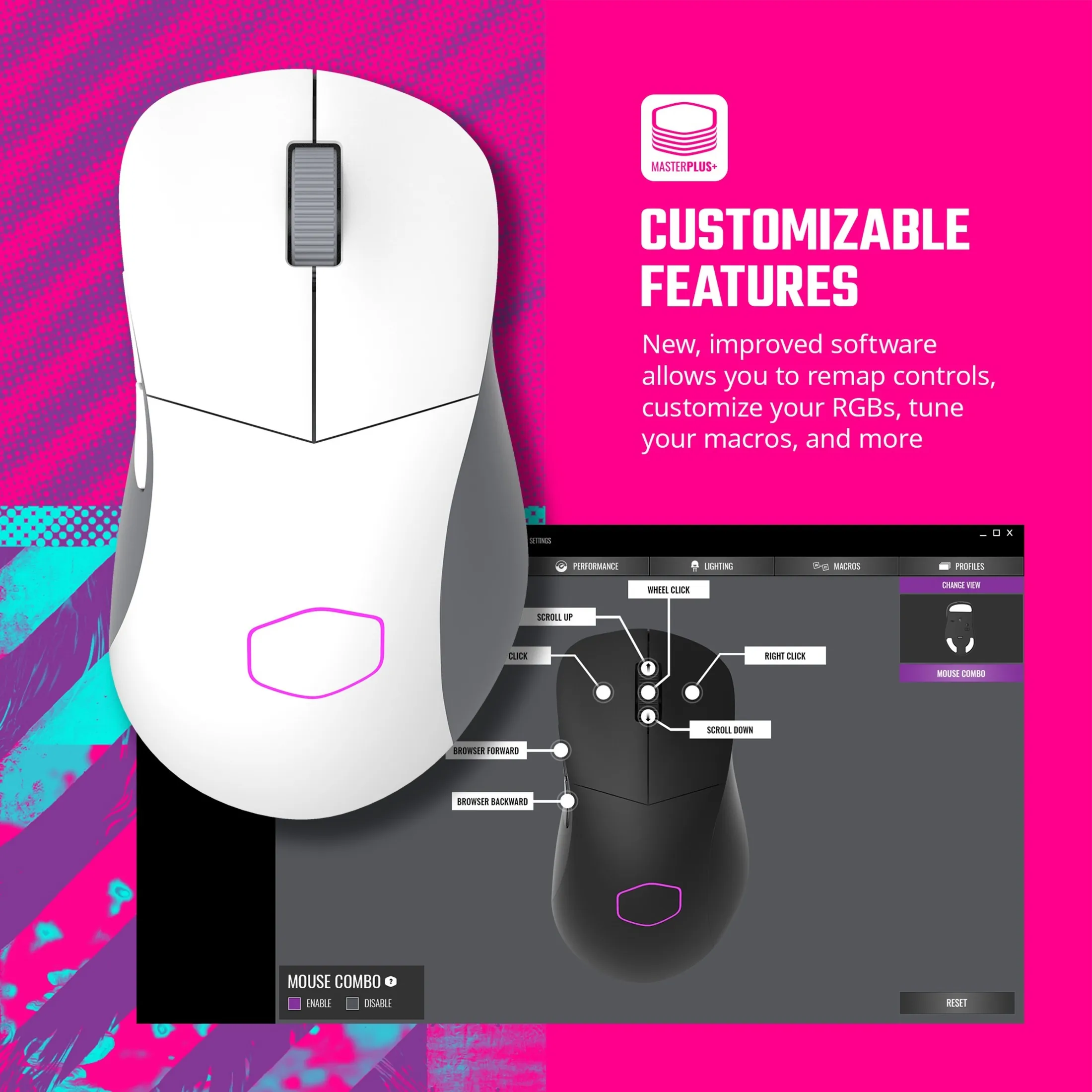 Cooler MM-730-WWOL1 Mouse Mm-731-wwoh1 Mm731 White Retail