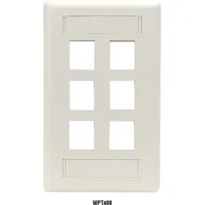 Black WPT474 Black Box Gigastation2 Wallplate - 4-port Single-gang