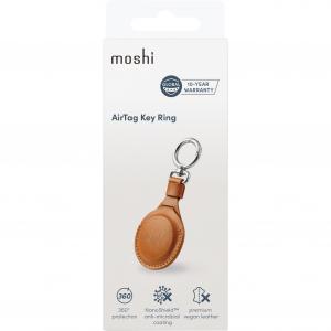 Moshi 99MO095754 Airtag Key Ring - Caramel Brown