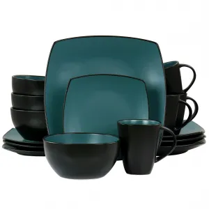 Gibson 130934.16 Elite Soho Lounge 16-piece Dinnerware Set - Teal