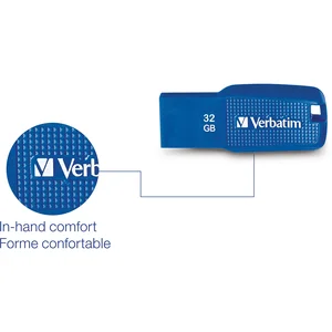 70878 | Verbatim 32GB Ergo USB 3.0 Flash Drive - Blue - The