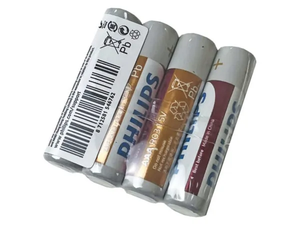 Bulk BA010 Philips Long Life Zinc Chloride 4 Pack Aaa Battery In Shrin