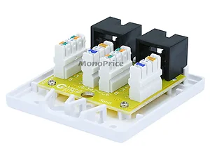 7093 | Monoprice Double Surface Mount Box for Cat6 Ethernet