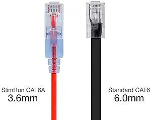 16314 | Monoprice SlimRun CAT6A Ethernet Patch Cable - 10ft