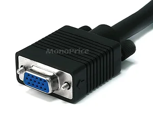 6654 | Monoprice 1FT HD15 Male to BNC Male Cable - Black