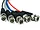 6654 | Monoprice 1FT HD15 Male to BNC Male Cable - Black