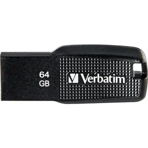 70877 | Verbatim 64GB Ergo USB Flash Drive - Black - The