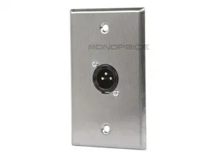 Monoprice 7397 Xlr Male 3 Pin One Port Wall Plate