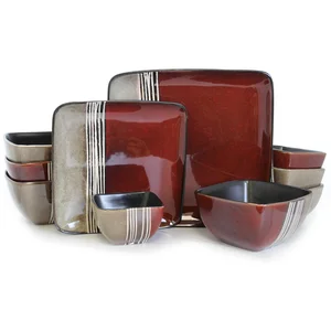 Elama Elama Downtown Loft 16 Piece Double Bowl Stoneware