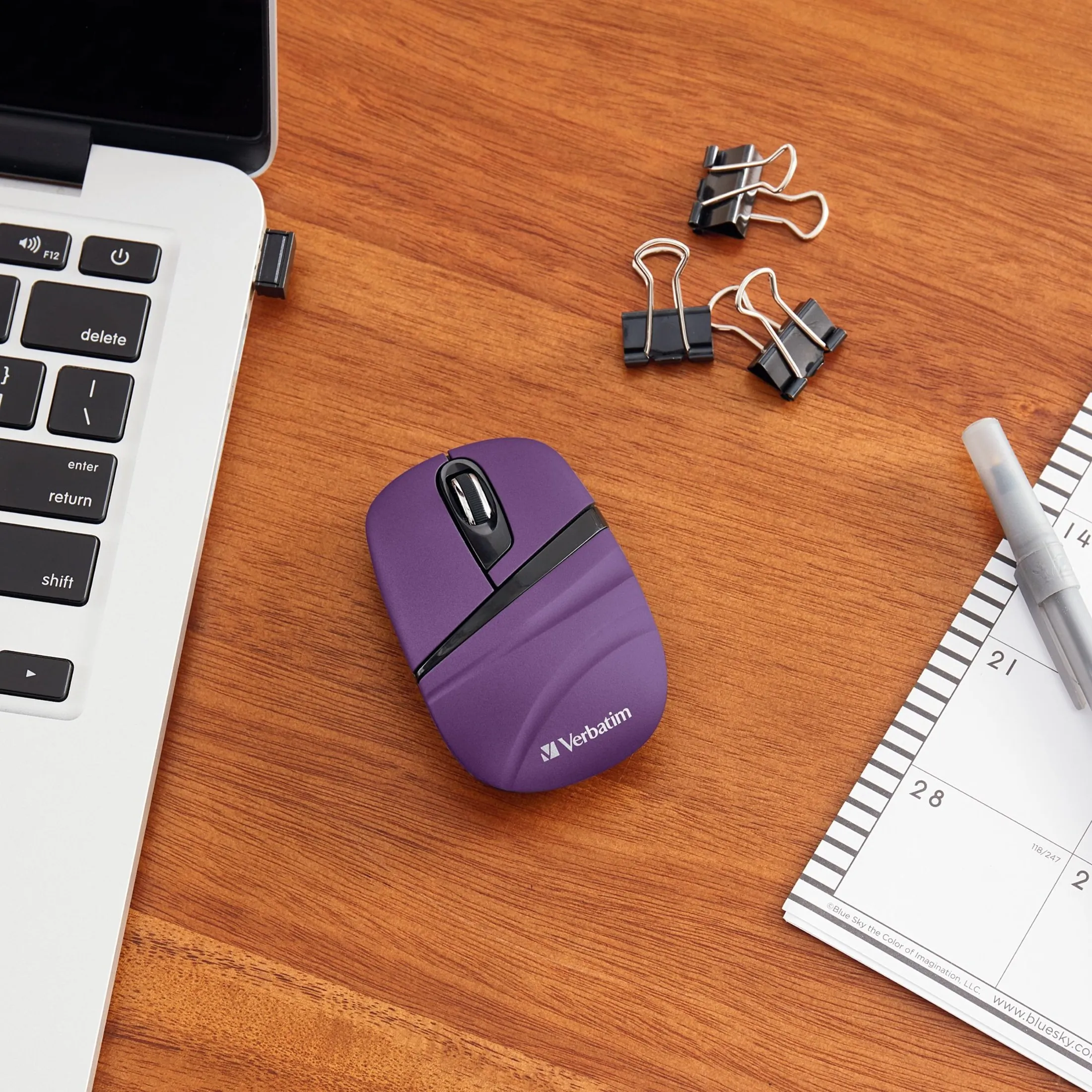 Verbatim 70707 Commuter Series Wireless Mini Travel Mouse - Purple