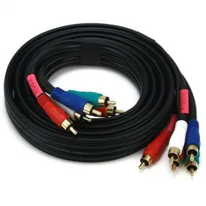 Monoprice 320 Comp 5-rca Va Coax 6ft - Black