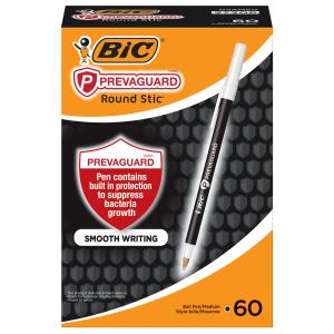 Bic BIC GSAM 60BK Prevaguard Round Stic Ballpoint Pen - Medium Pen Poi