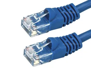 Monoprice 4985 20ft Cat5e Patch Cable - Blue Ethernet Connection