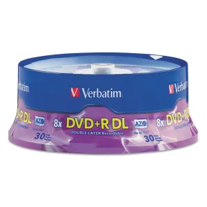 Verbatim 95311 (r)  8.5gb 8x Branded Azo Dvd+r Dls, 5 Pk With Slim Cas