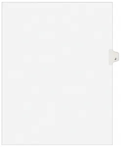 Avery 01410 Index,sde Tab J 25pk,wht