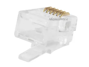 Monoprice 7270 Rj12 6p6c Flat Stranded Plug - 50pcs Bag