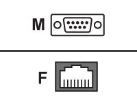 Black FA4509M-BK Db9 To Rj45 Modular Adapter Kit With Thumb Screws