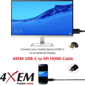 4xem 4XUSBCHDMI6 6ft Usb-c To Hdmi Adapter For High-definition Video